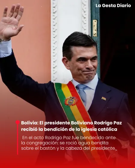 Bolivia: El presidente Boliviano Rodrigo Paz recibió la bendición de la iglesia católica