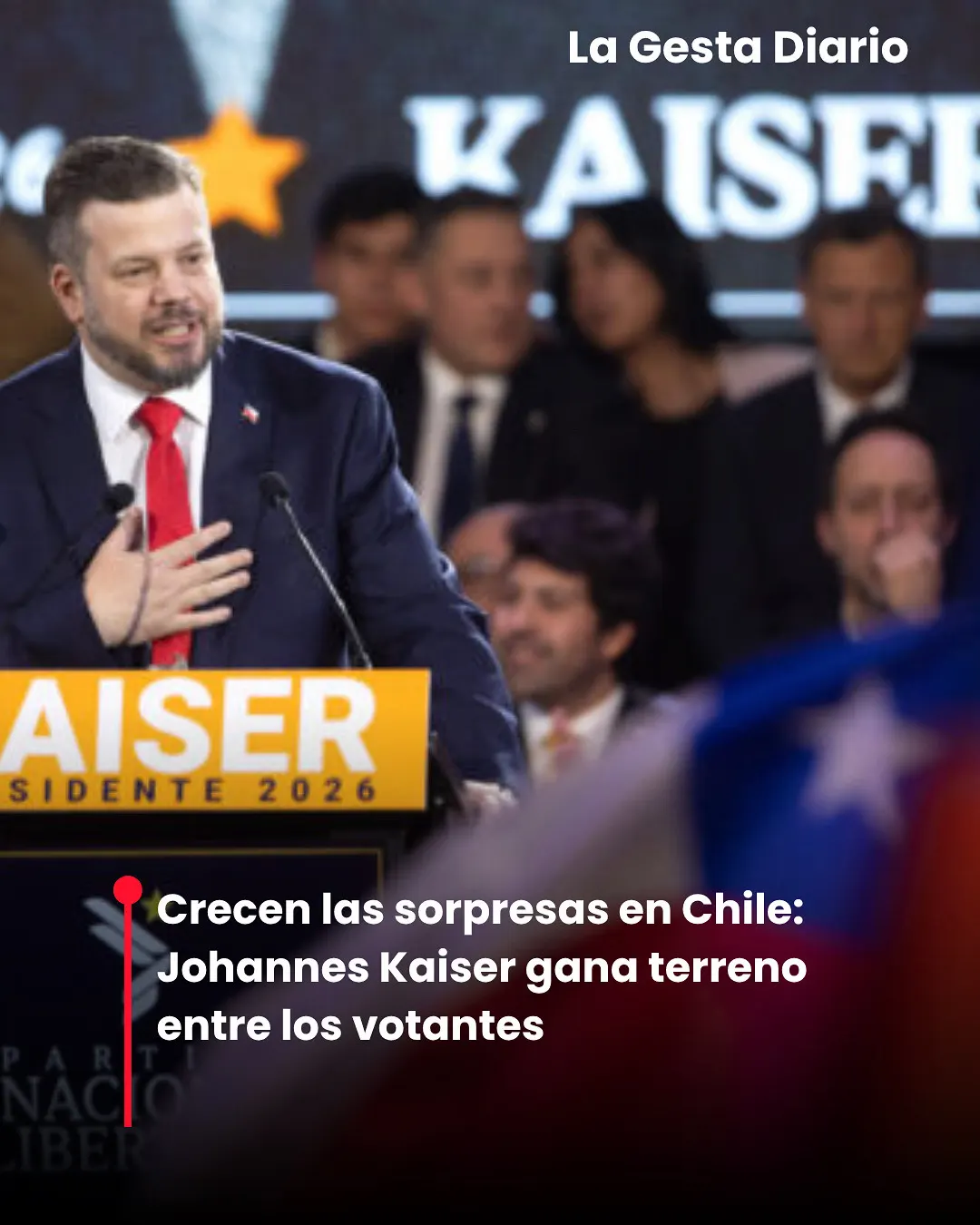 Crecen las sorpresas en Chile: Johannes Kaiser gana terreno entre los votantes
