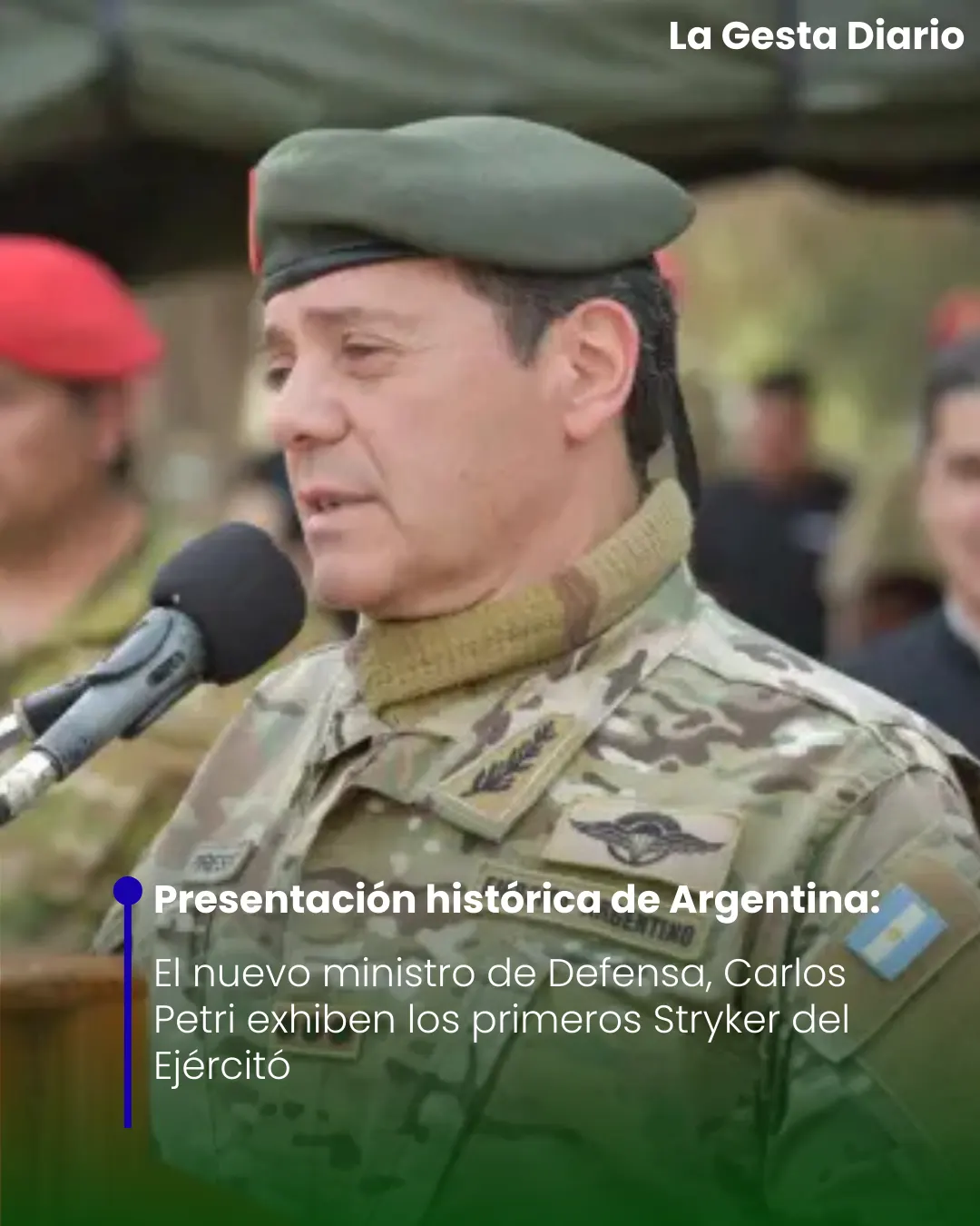 Presentación histórica: el nuevo ministro de Defensa y Petri exhiben los primeros Stryker del Ejército
