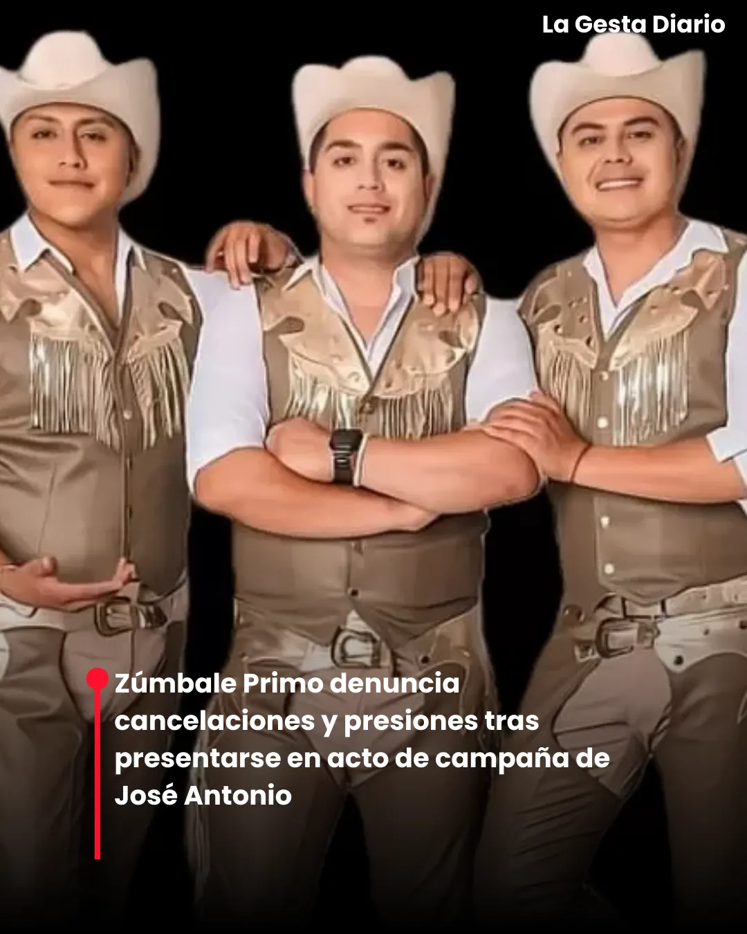 Zúmbale Primo denuncia cancelaciones y presiones tras presentarse en acto de campaña de José Antonio