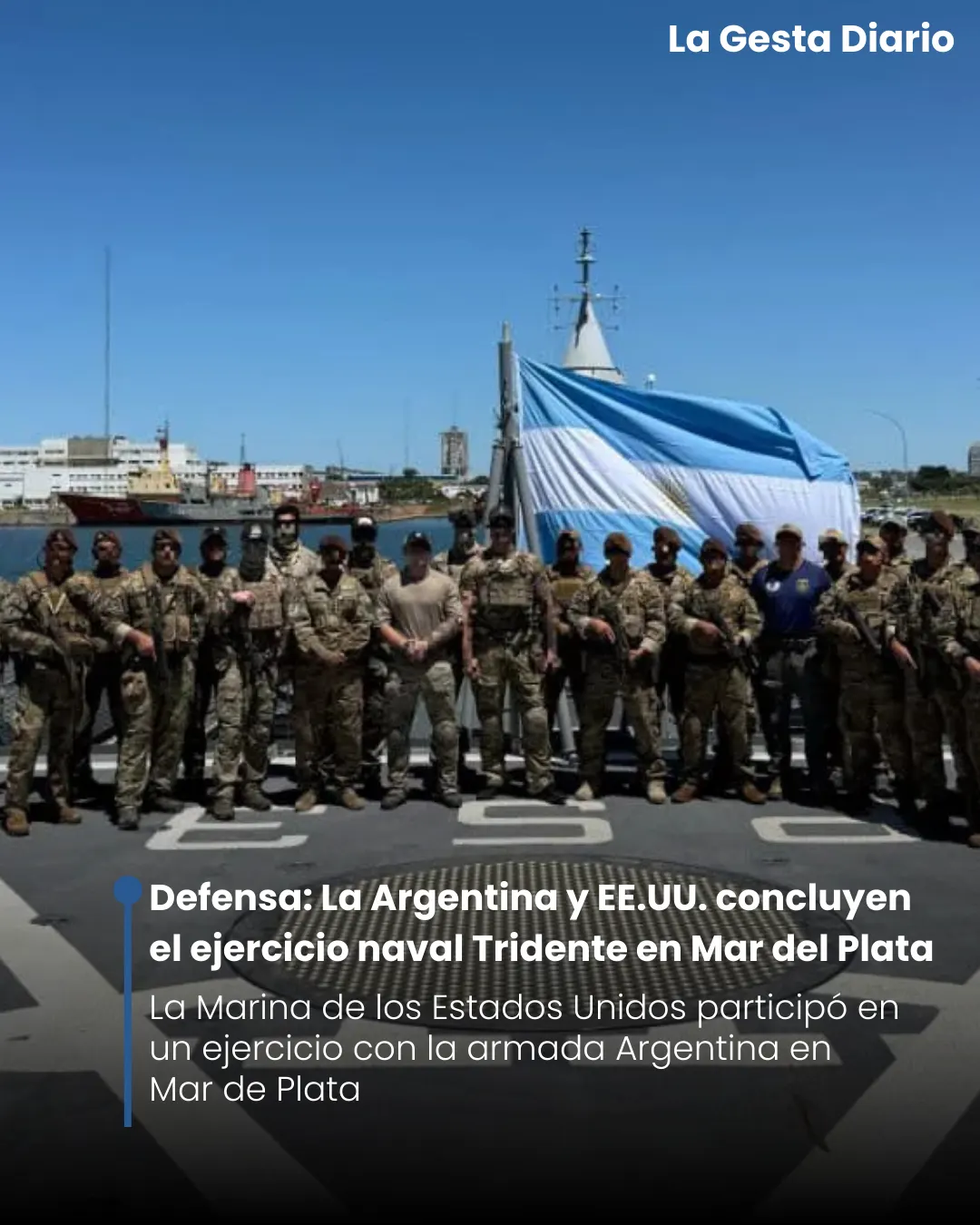 La Argentina y EE.UU. concluyen el ejercicio naval Tridente en Mar del Plata