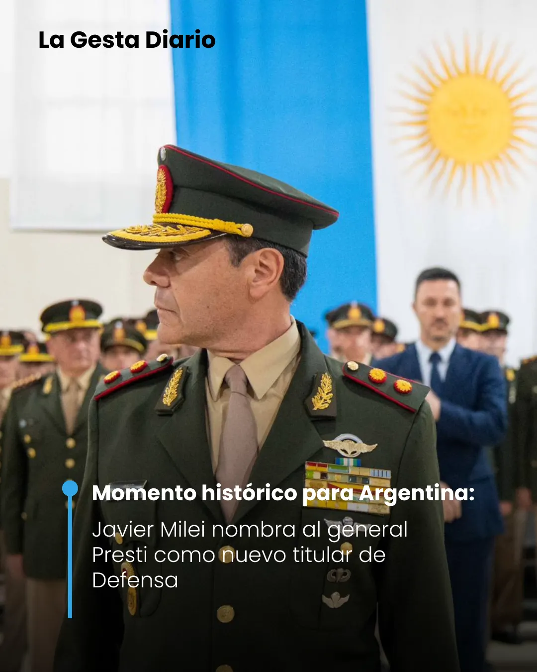 Javier Milei nombra al general Presti como nuevo titular de Defensa