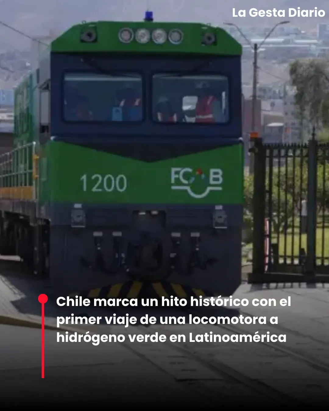 Chile marca un hito histórico con el primer viaje de una locomotora a hidrógeno verde en Latinoamérica