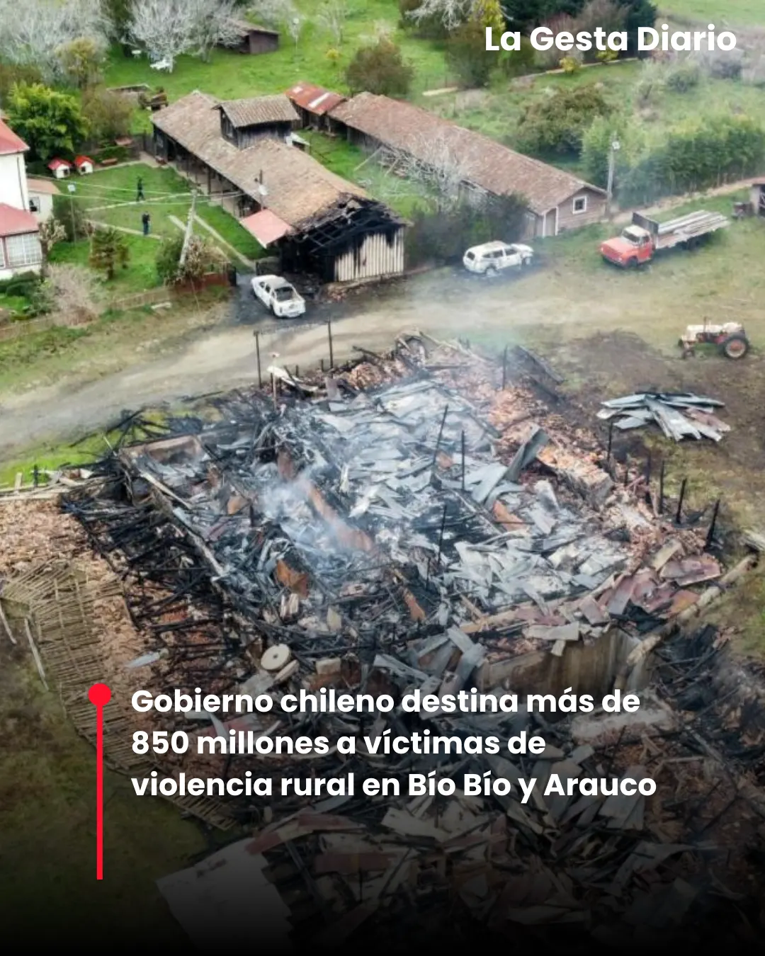 Gobierno chileno destina más de 850 millones a víctimas de violencia rural en Bío Bío y Arauco