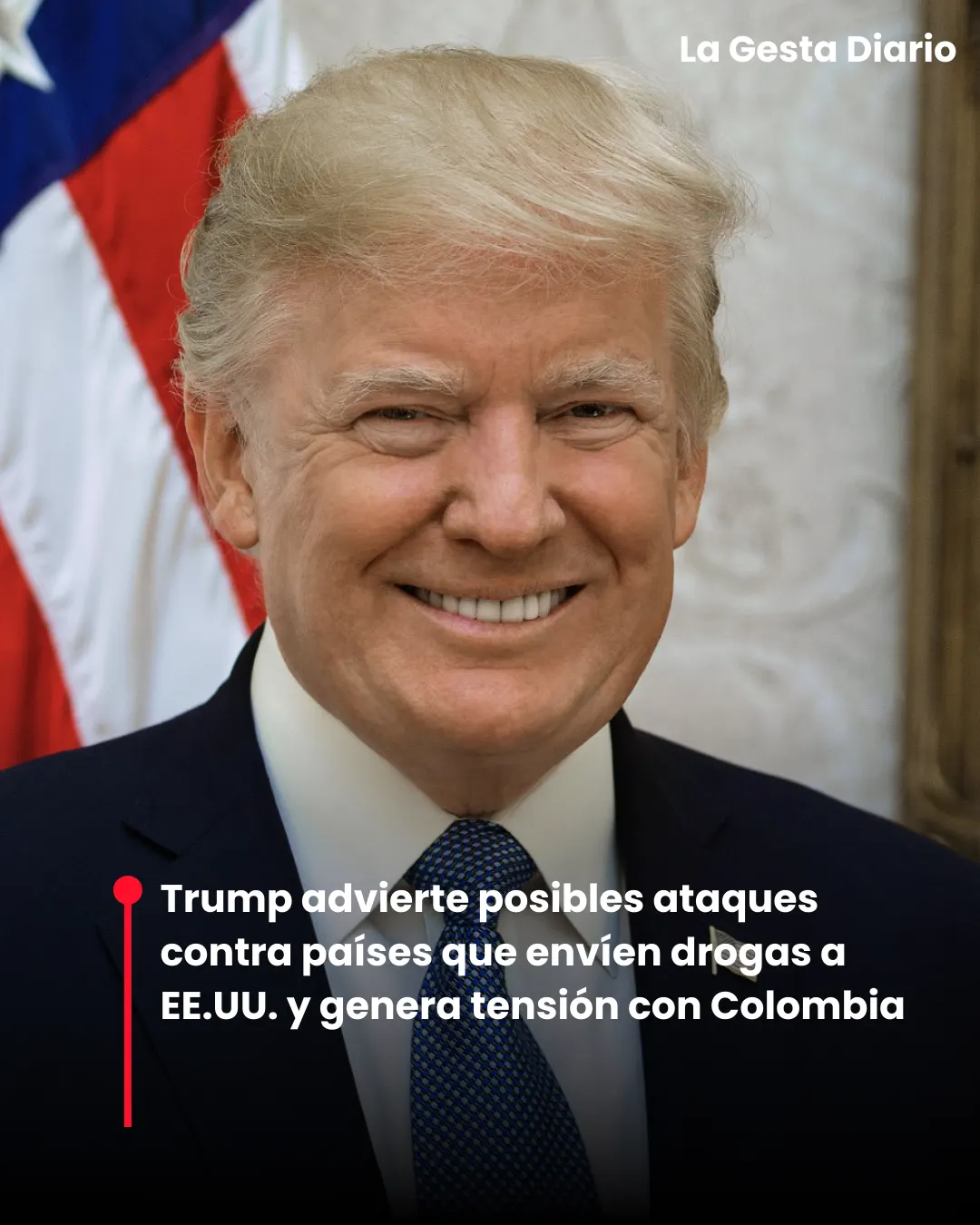 Trump advierte posibles ataques contra países que envíen drogas a EE.UU. y genera tensión con Colombia
