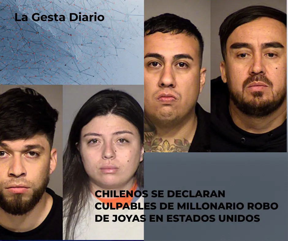 Chilenos se declaran culpables de millonario robo de joyas en Estados Unidos