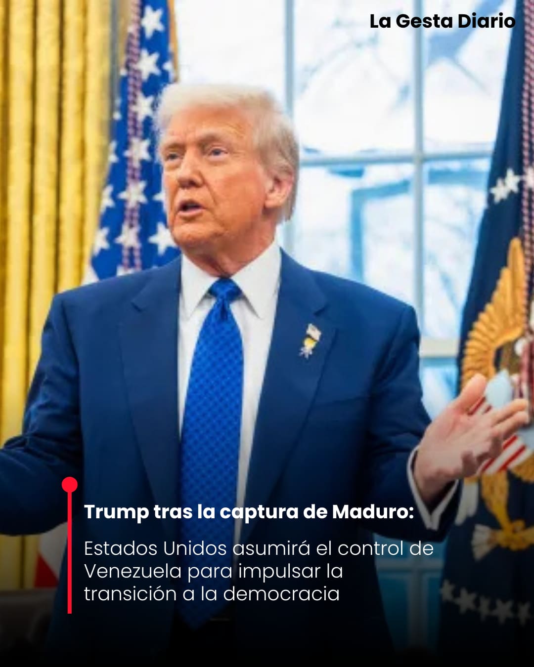 Trump tras la captura de Maduro: Estados Unidos asumirá el control de Venezuela para impulsar la transición