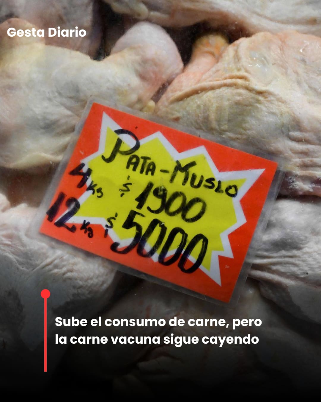 Sube el consumo de carne, pero la carne vacuna sigue cayendo