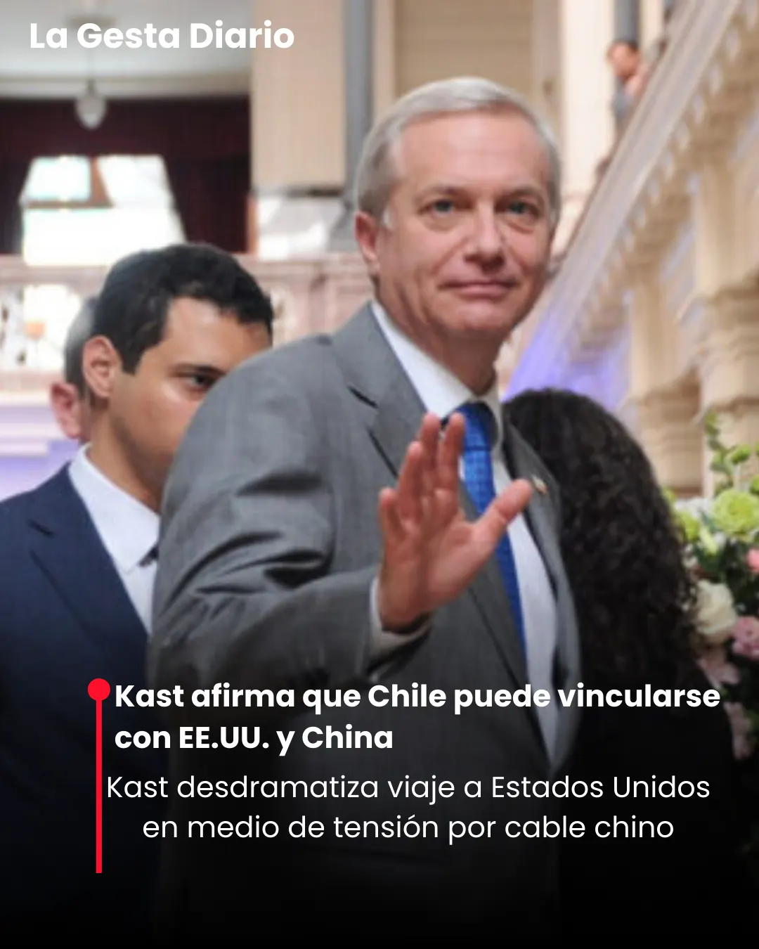 Kast afirma que Chile puede vincularse con EE.UU y China