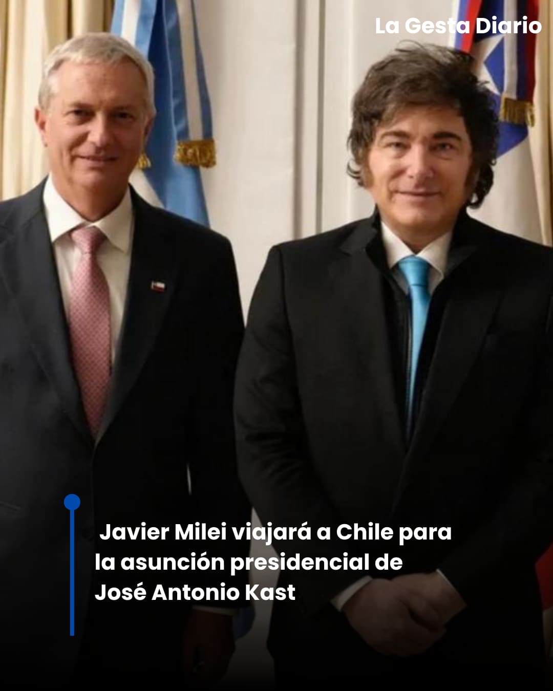 Javier Milei asistirá a la ceremonia de asunción presidencial de José Antonio Kast