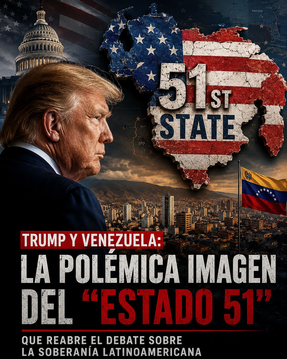 Trump y Venezuela: la polémica imagen del “Estado 51” que reabre el debate sobre la soberanía latinoamericana