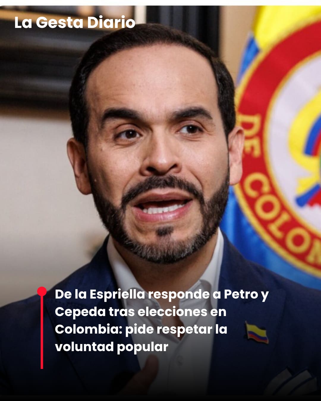 De la Espriella responde a Petro y Cepeda tras elecciones en Colombia: pide respetar la voluntad popular