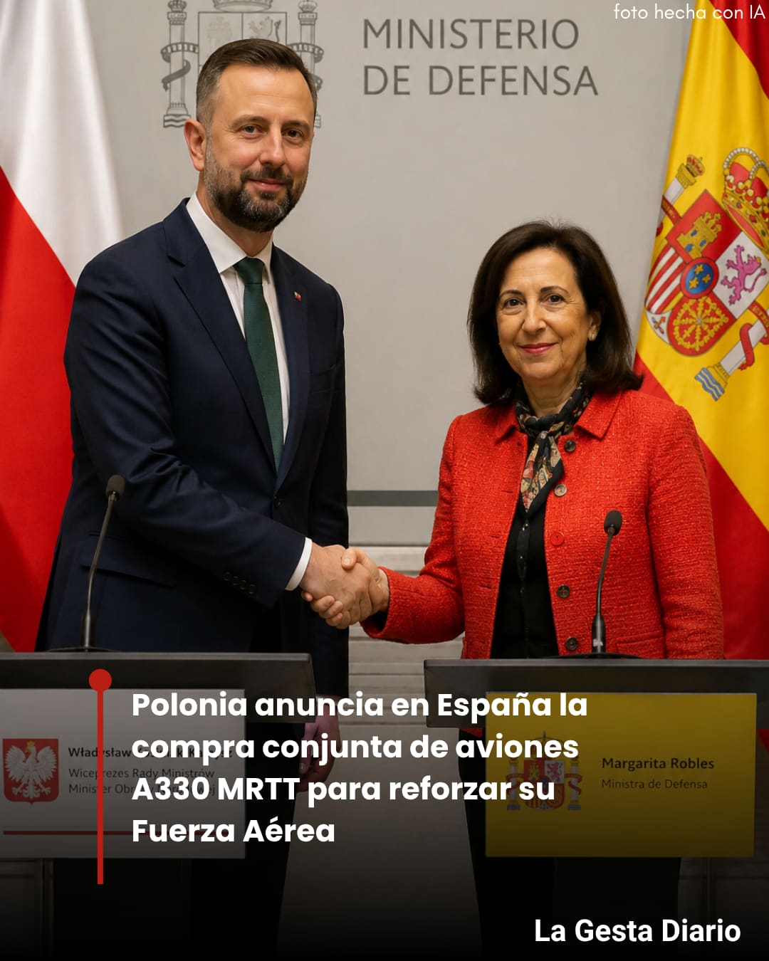 Polonia anuncia en España la compra conjunta de aviones A330 MRTT para reforzar su Fuerza Aérea