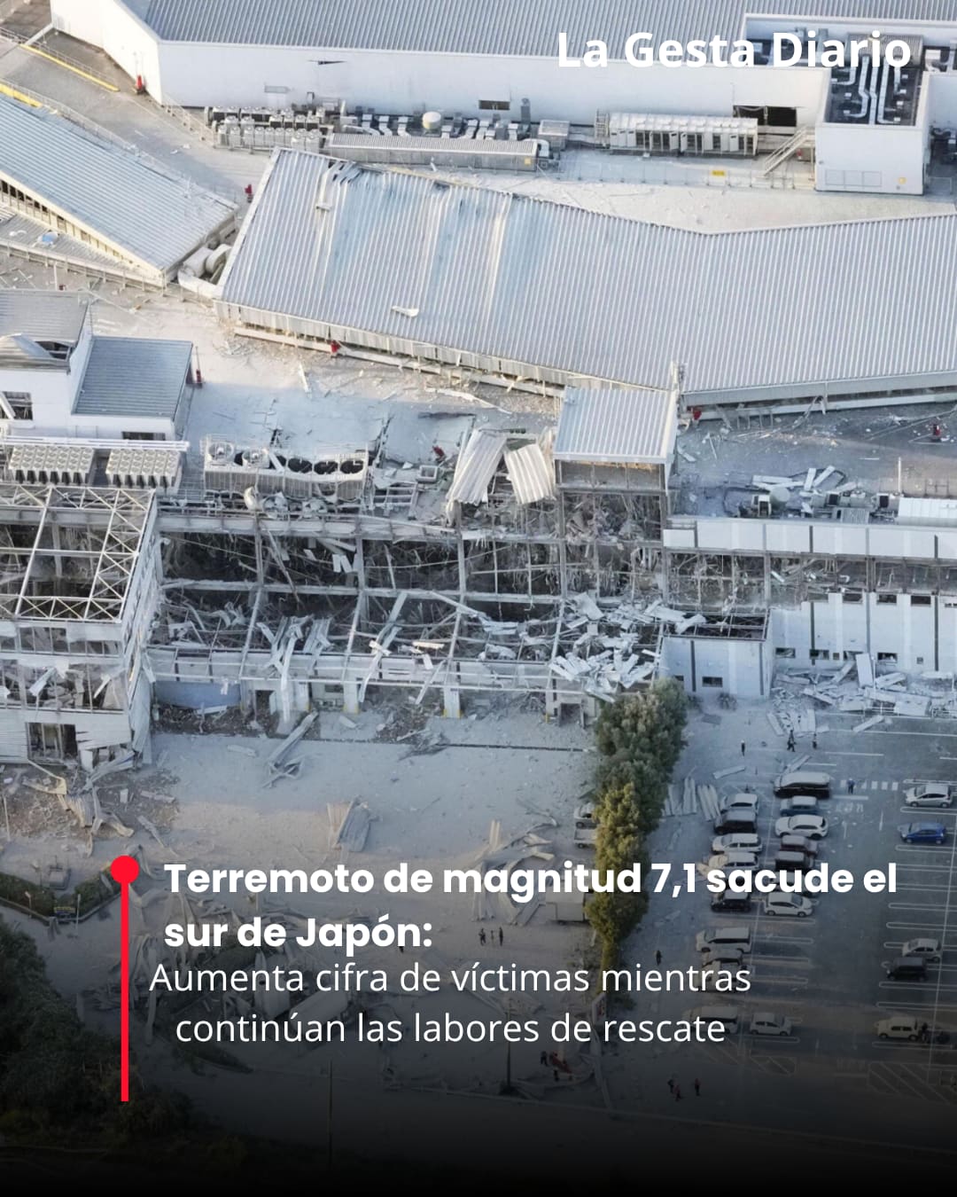 Terremoto de magnitud 7,1 sacude el sur de Japón: aumenta cifra de víctimas mientras continúan las labores de rescate