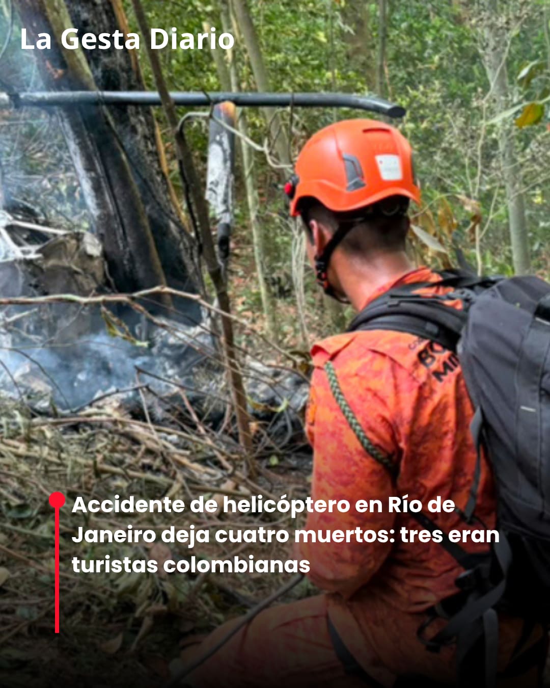 Accidente de helicóptero en Río de Janeiro deja cuatro muertos: tres eran turistas colombianas