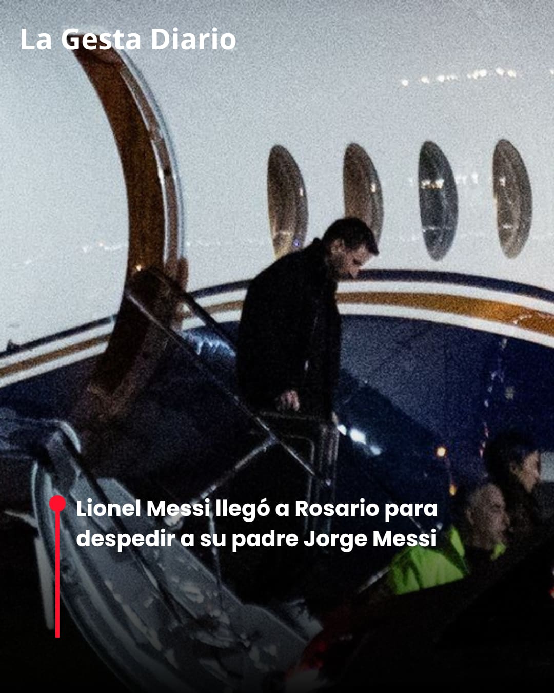 Lionel Messi llegó a Rosario para despedir a su padre Jorge Messi