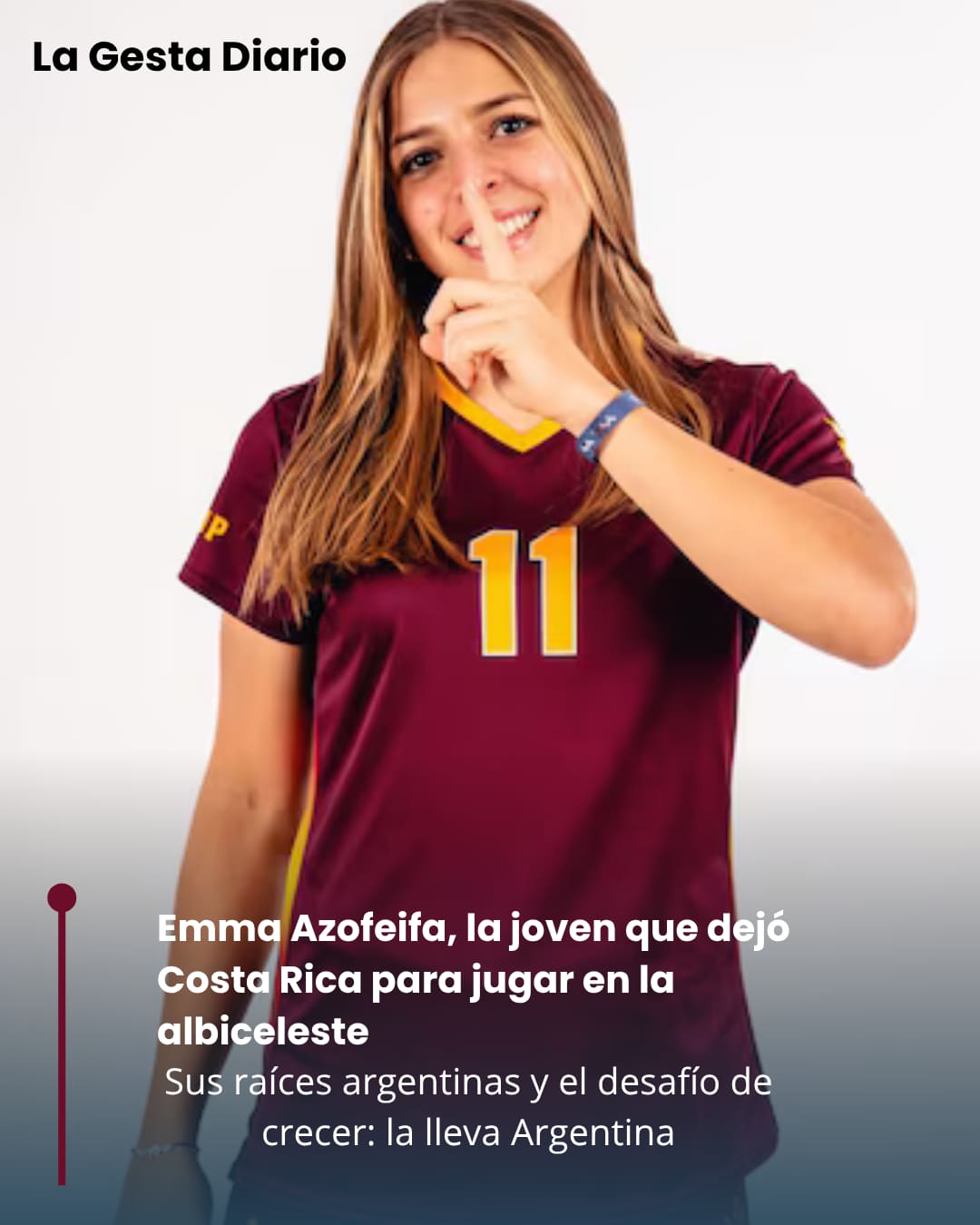Emma Azofeifa, la joven que dejó Costa Rica para cumplir su sueño de jugar por Argentina